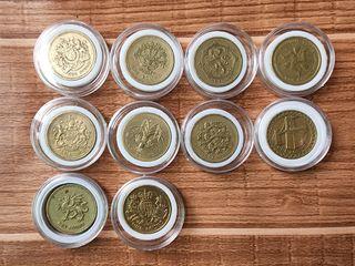 British Pound Sterling 1 GBP Coin Collectible Bundle