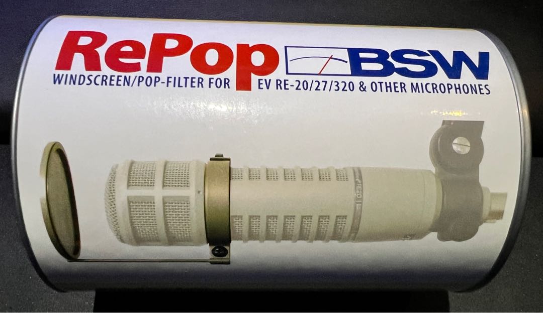 BSW Repop Black, pop filter for RE320 or RE20, 音響器材, 咪高風