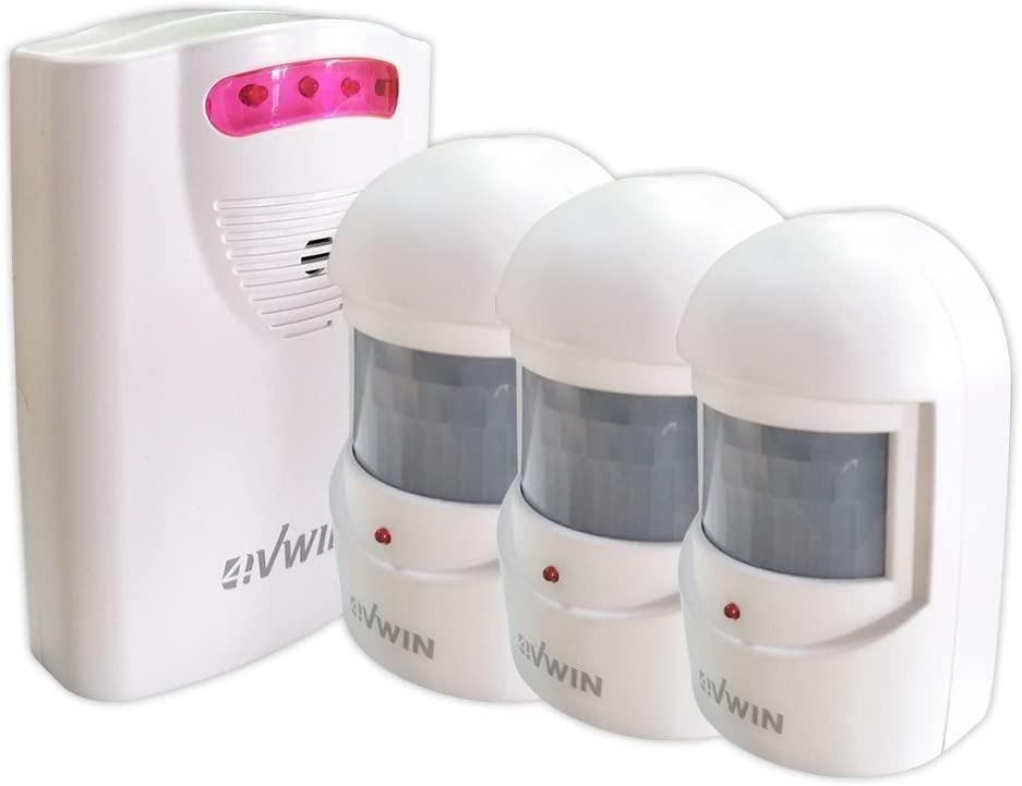 4VWIN Home Security Wireless Driveway Alarm 1 Receiver and 1 PIR Motion Sensor 