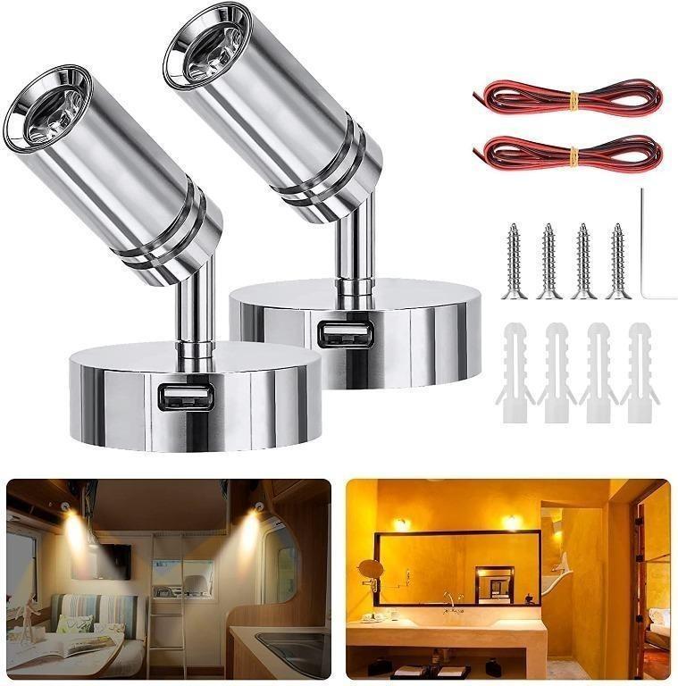 12v 240v top caravan lights