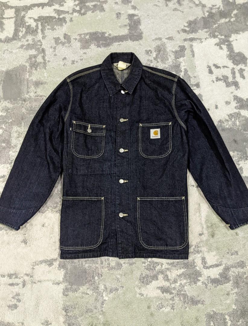 Carhartt denim chore jacket Men s Fashion Coats Jackets and