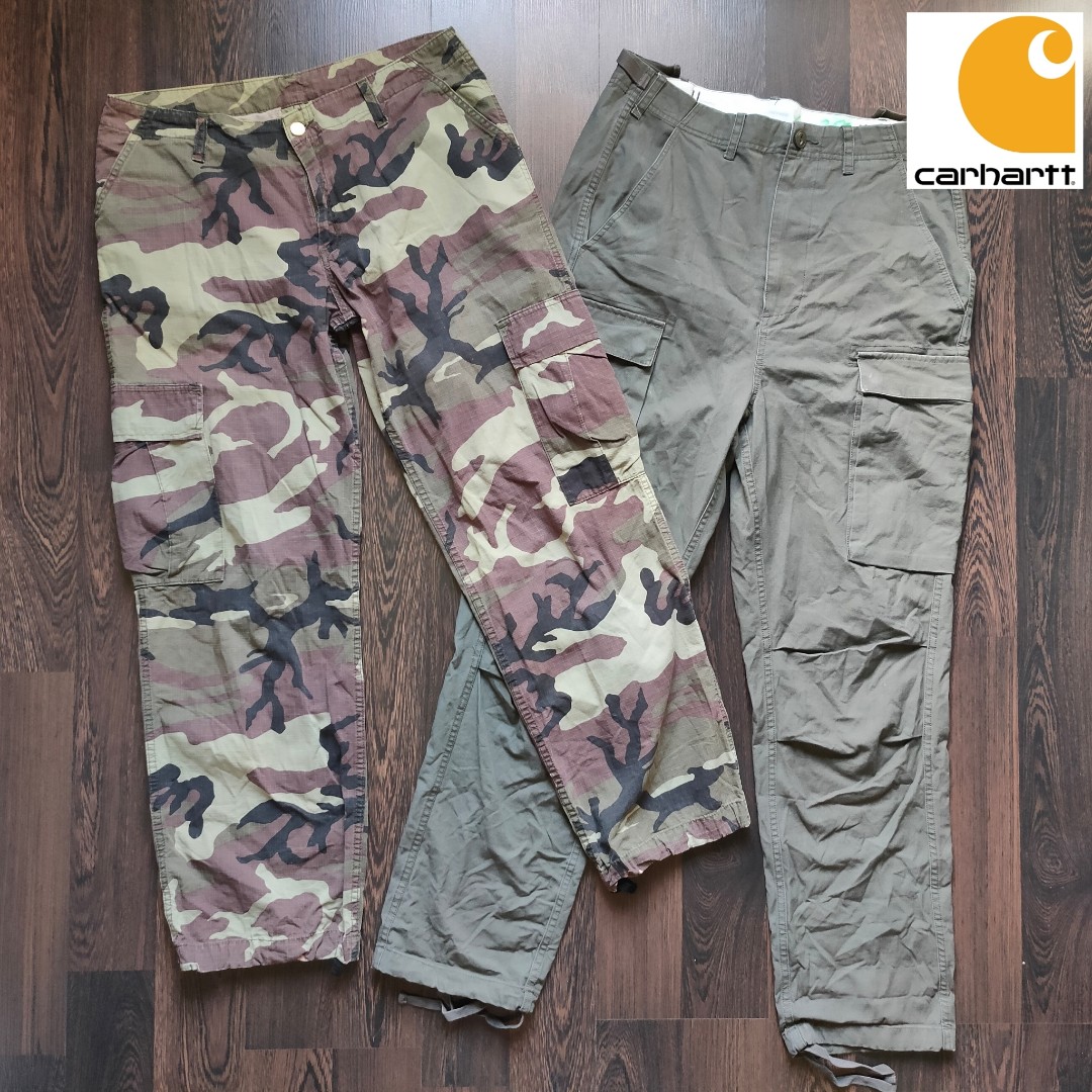CARHARTT WIP WOODLAND CAMO Cargo Pants Collection Men s Fashion Bottoms Joggers on Carousell