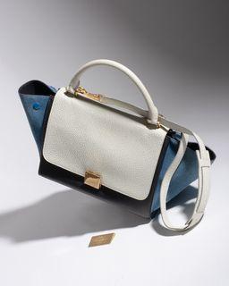 Celine Trapze Aus Ledar in Schwarz Small Shoulder Bag