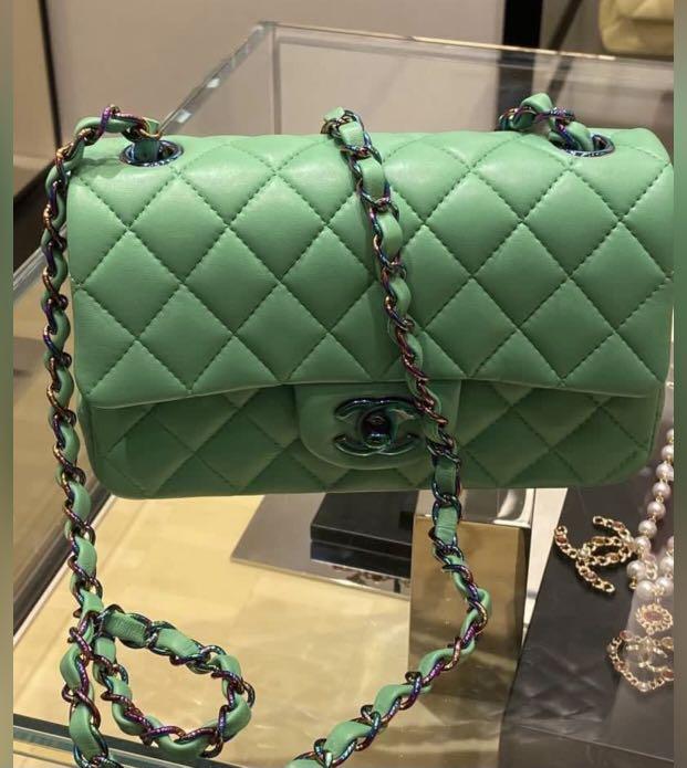 CHanel bag rainbow Chain