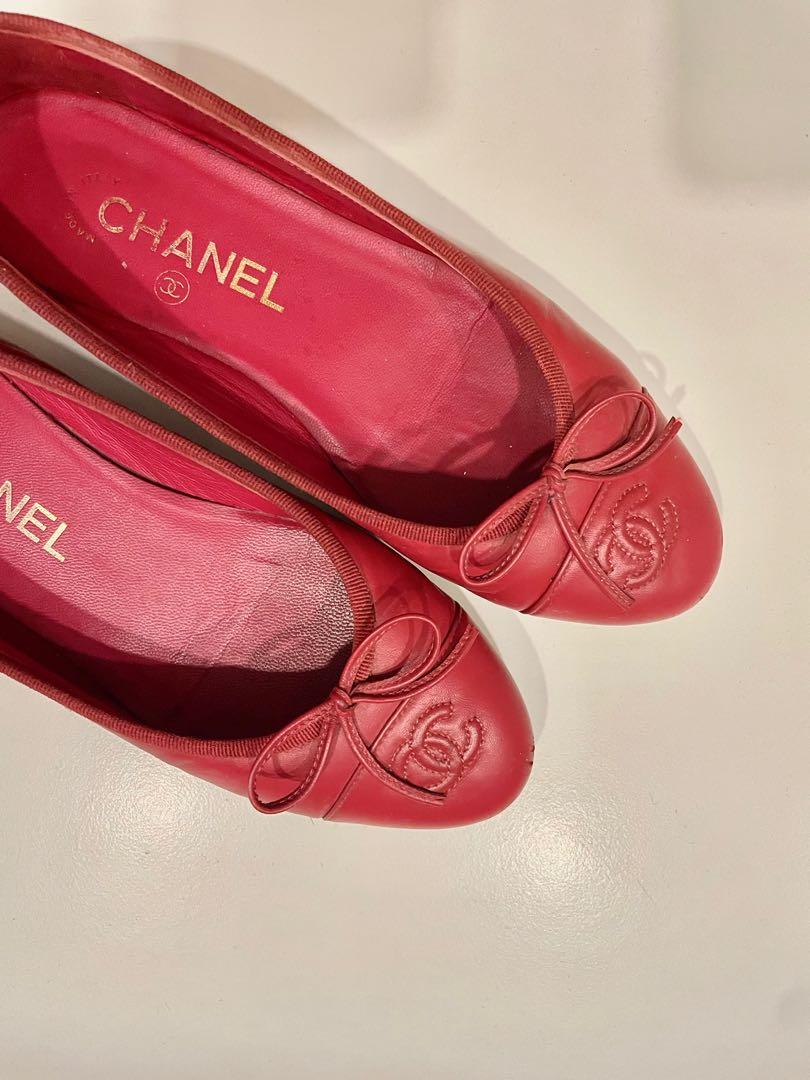 Chanel Ballerina Flats Red 36C