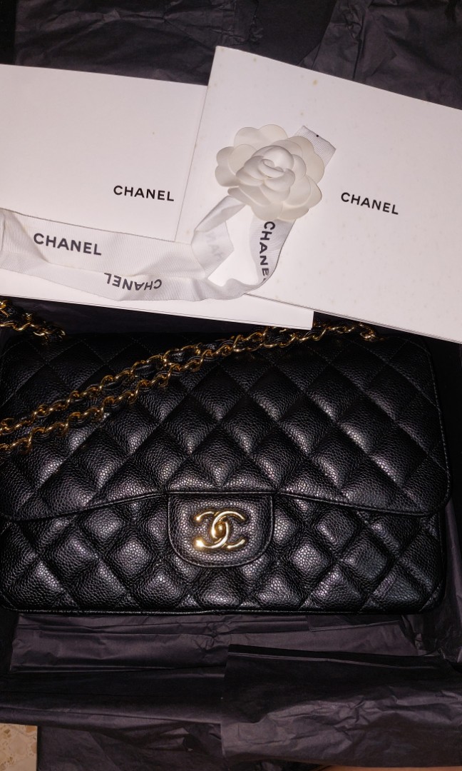 Chanel Double Flap Jumbo Caviar, Women's Fashion, Bags & Wallets, Shoulder  Bags on Carousell