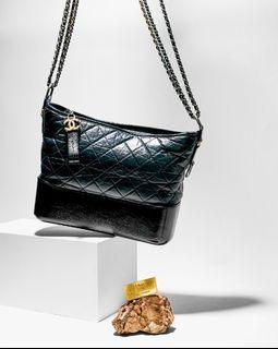 Chanel Lambskin Old Medium Gabrielle in Black