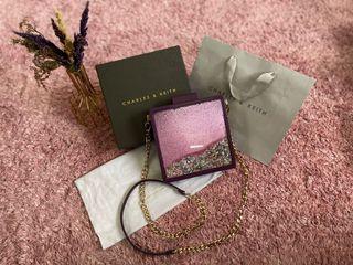 CHARLES AND KEITH GLITTER BAG