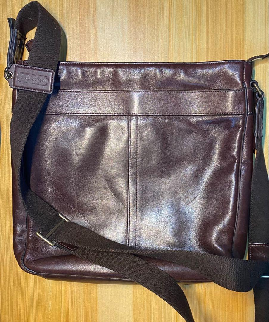 Coach Leather Sling Bag Men s Fashion Bags Sling Bags on Carousell