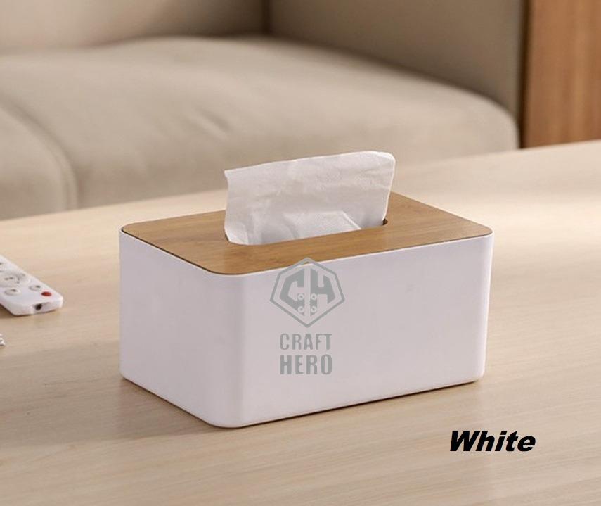 Plastic Tissue Box Cover Rectangular Paper Holder Storage Durable Case Nordic 