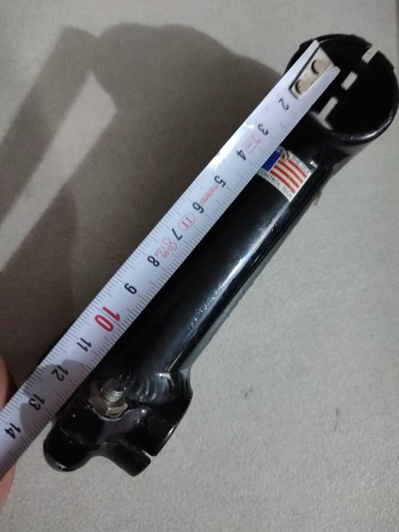 Controltech stem ONLY (Category: Parts & Accessories) located in Singapore. Submitted by blanka65 (Listing ID 1169001239, Image 3). Description: Black anodize Controltech stem silver controltech seatpost SOLD Made in USA Stem steerer 1 1/8 x 25.4mm x 120mm L cosmectic condition 7/10 all sales are final no return or refund. Tag Hope,Mavic,Dt Swiss 20mm Thru Axle hubs, regular Quick Release fork Shimano sram fox Manitou rock shox boxxer Sid judy TT