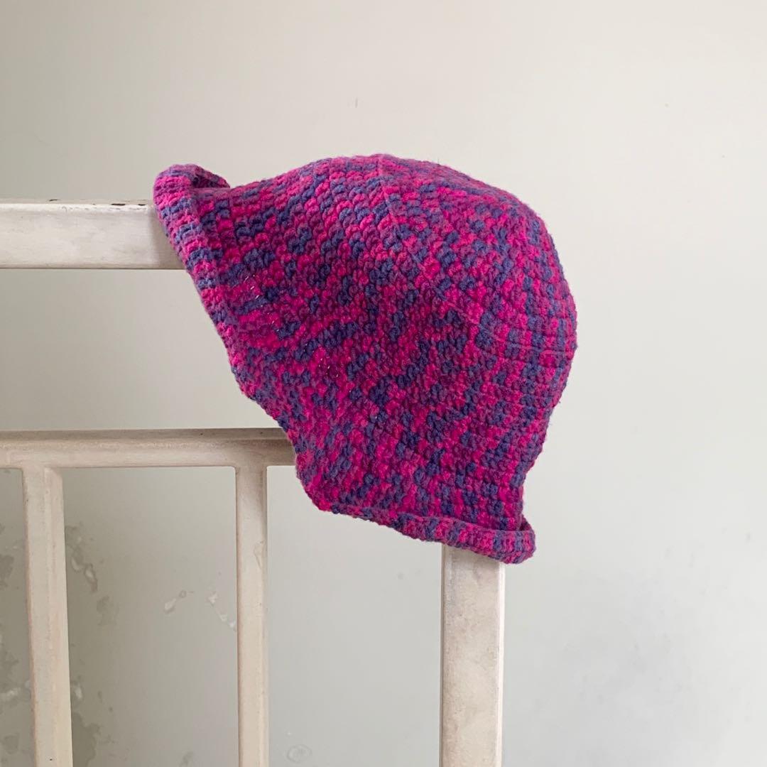 Crochet bucket hat topi rajut handmade 