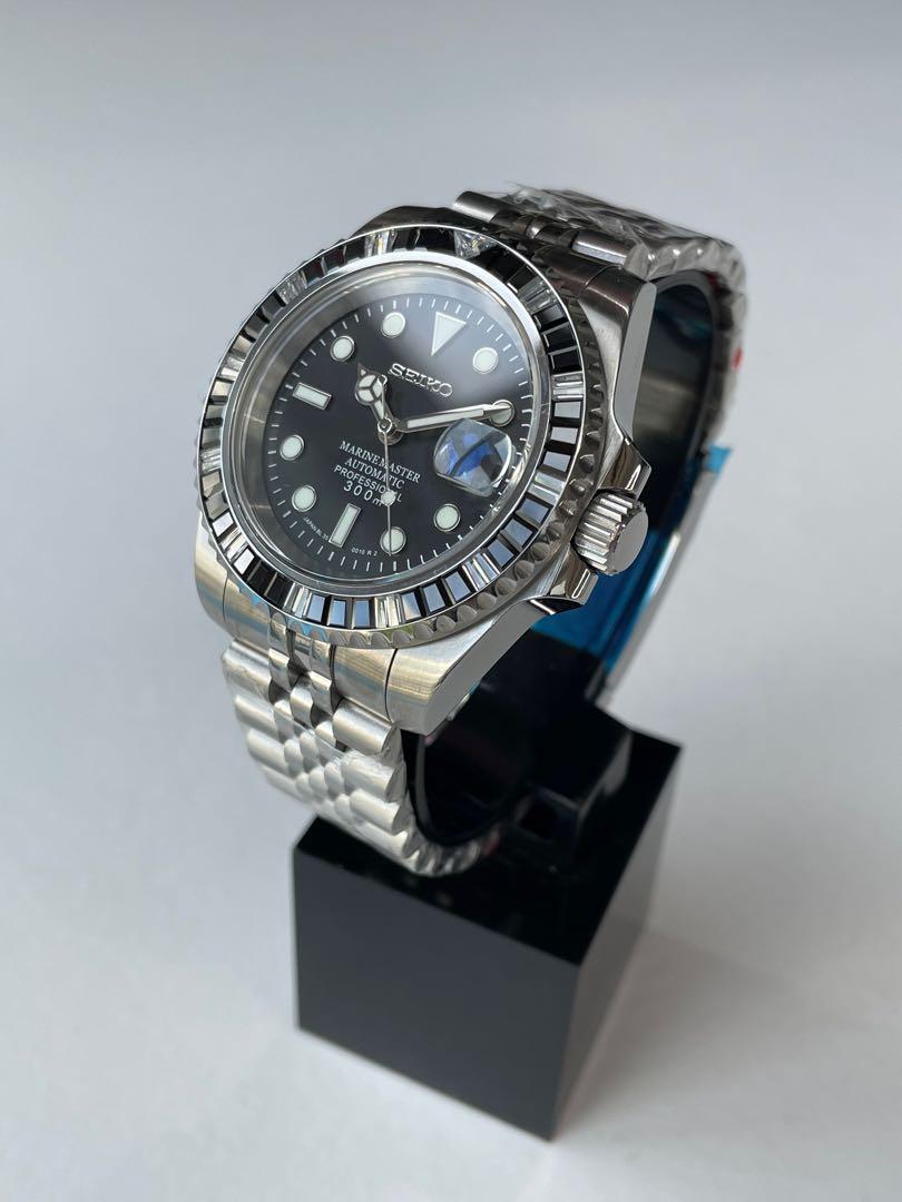 Custom Seiko Mod Black Diamond Submariner, Men's Fashion, Watches &  Accessories, Watches on Carousell
