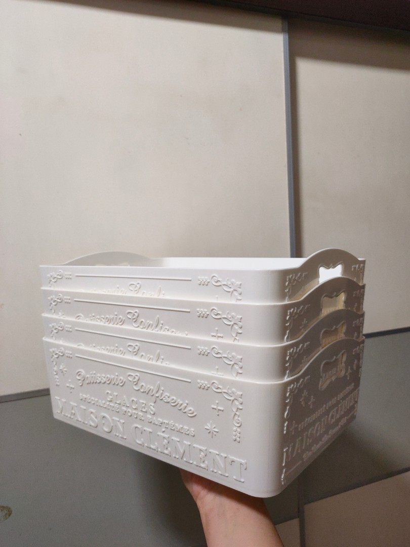 Daiso storage boxes, Furniture & Home Living, Home Improvement