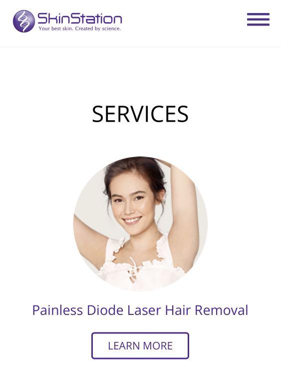 diode laser session on skinstation (underarm area), Beauty & Personal