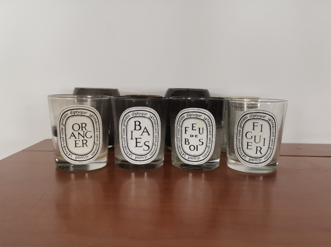 Diptyque Candle Jars, Furniture & Home Living, Home Fragrance on Carousell