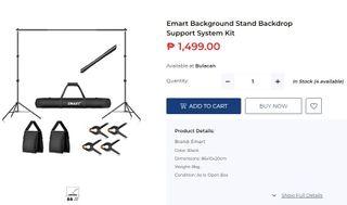 Emart Background Stand Backdrop Support System Kit