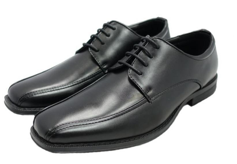Mens black square deals toe dress shoes