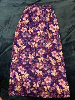 F21 Floral Skirt w/ side slit