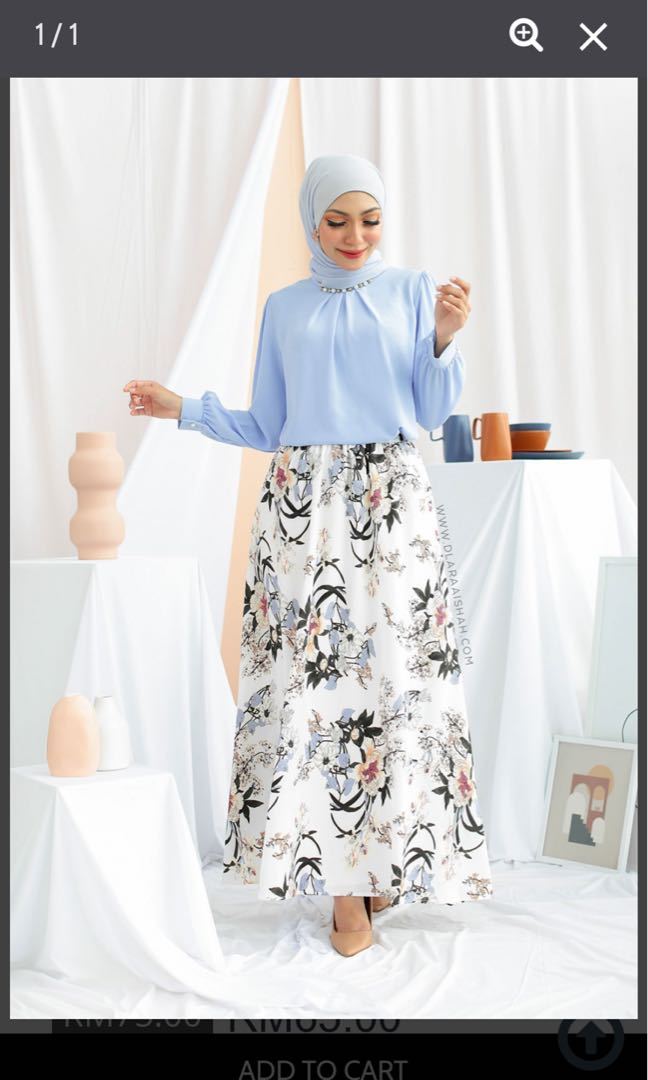 Floral skirt muslimah top