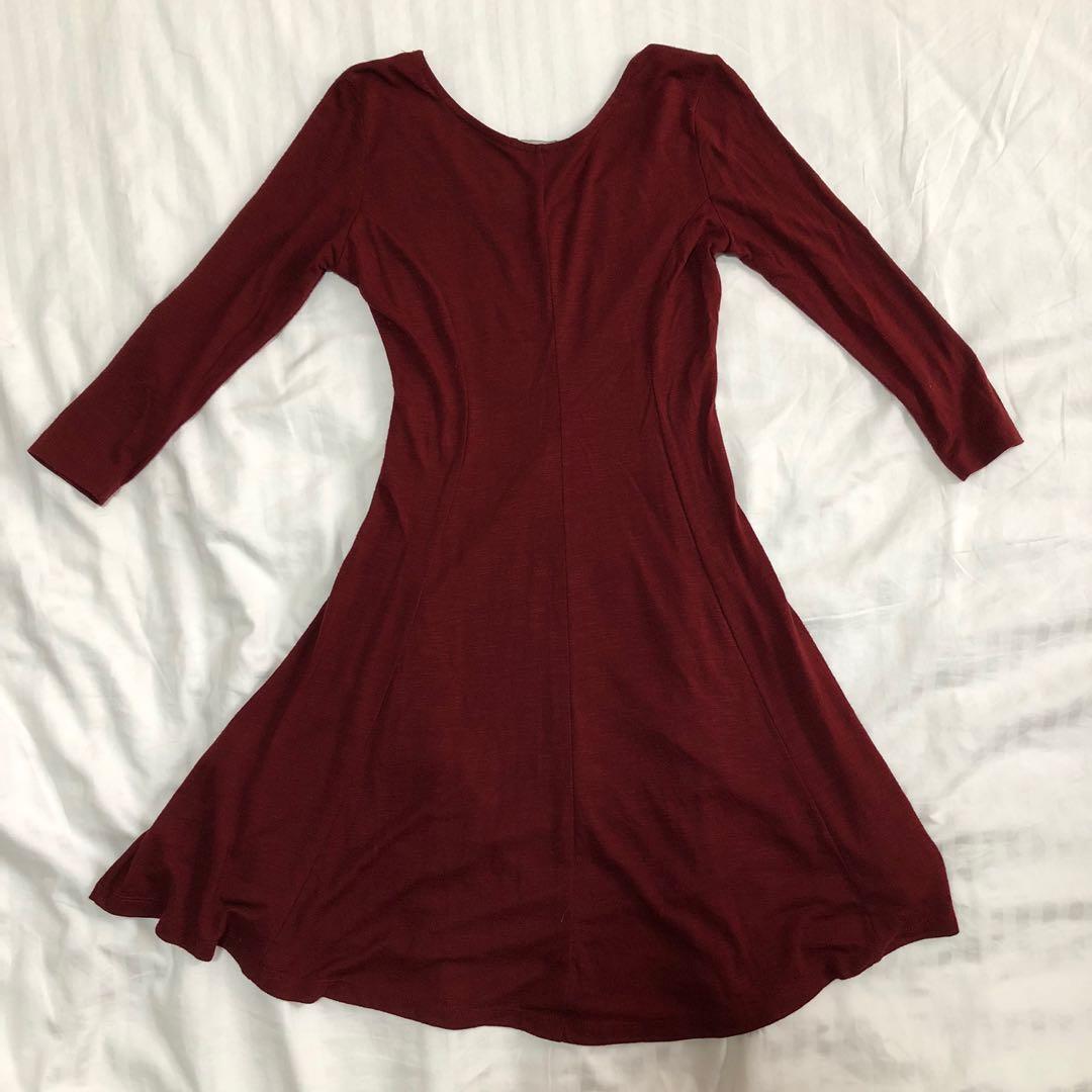 Forever 21 2025 maroon dress