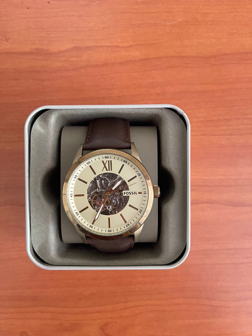 Fossil Flynn Automatic Brown Leather 
