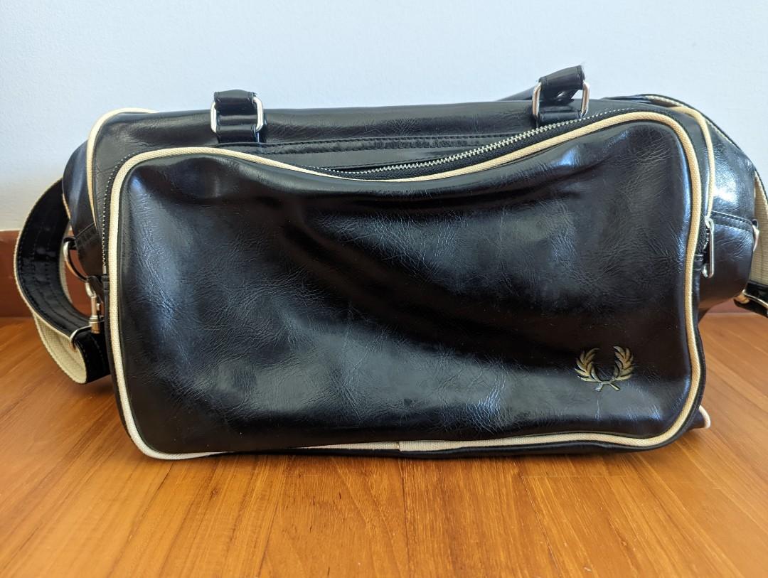 Fred perry leather holdall outlet