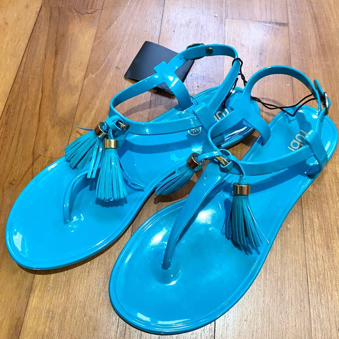 jelly shoes blue