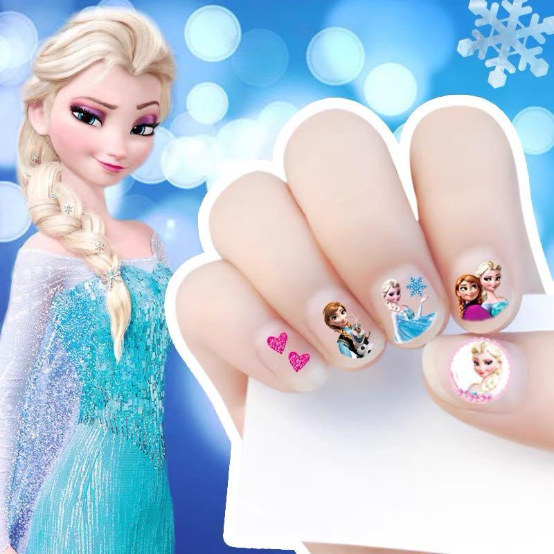 Frozen Elsa and Anna Children Nail Stickers, Beauty & Personal Care, Hands  & Nails on Carousell
