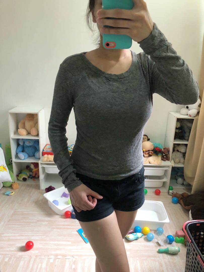 Garage Grey soft knit sweater, Women's 