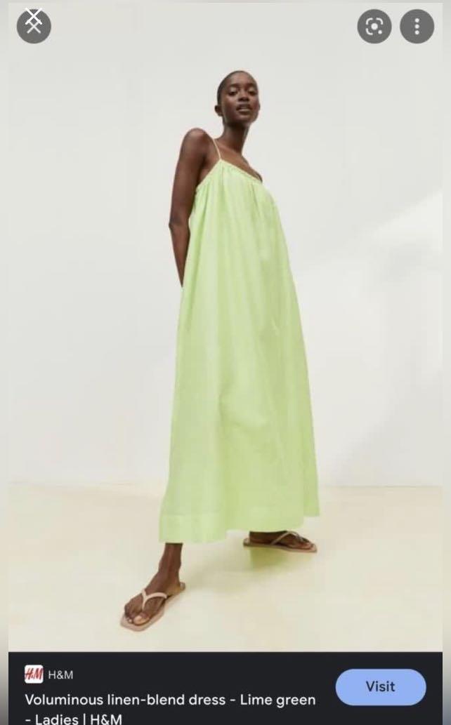H and m hotsell green maxi dress