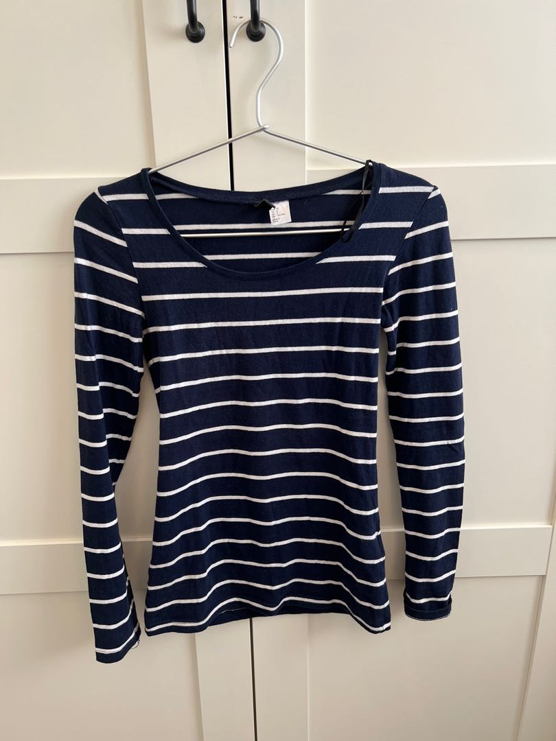 Long sleeve striped shirt h&m clearance