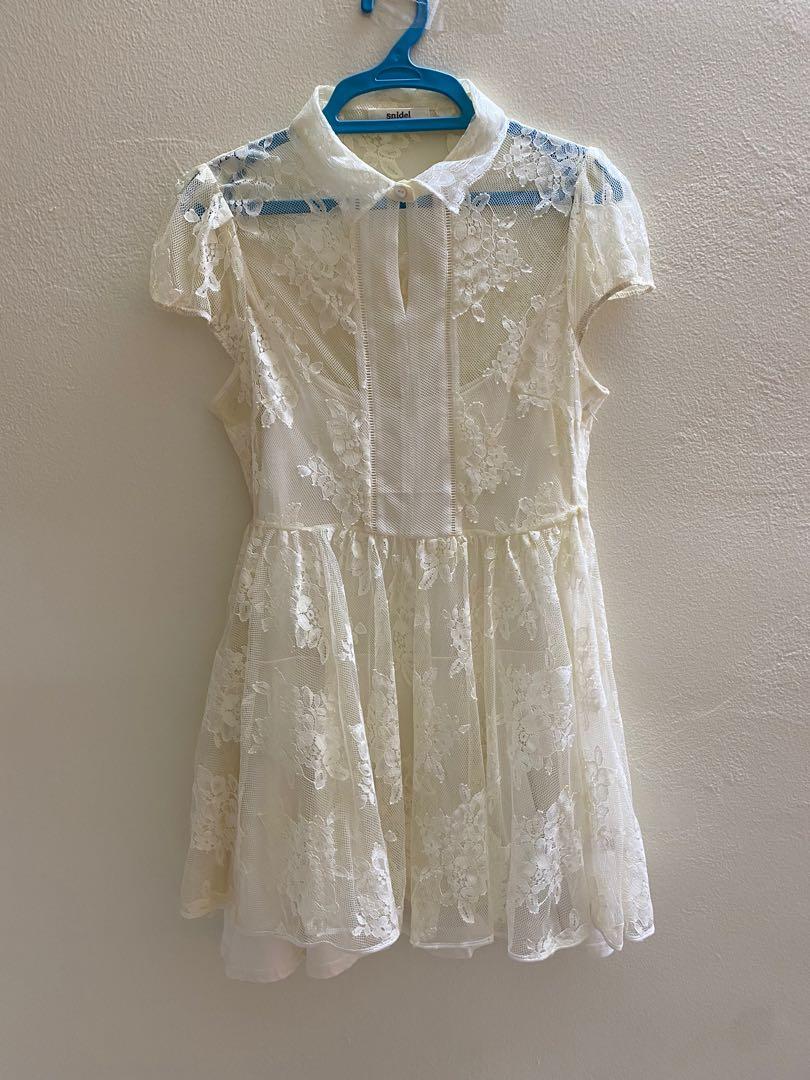 chinese dress ladies Cut Work Lace Mini Dress main image 1