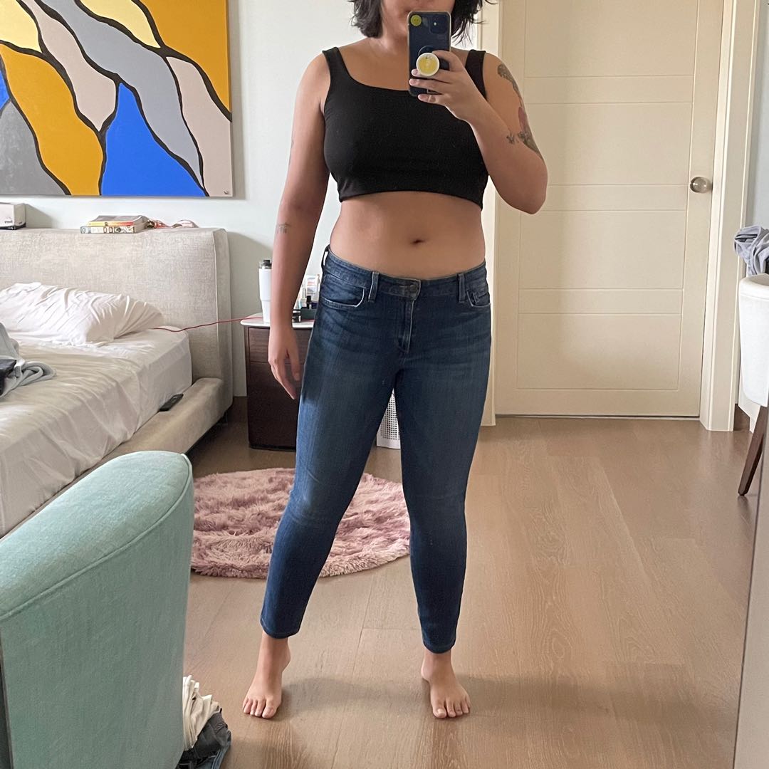 JEANS low rise stretch denim jeans 