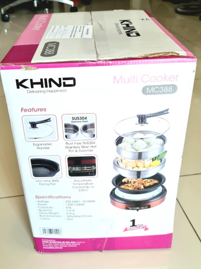 Khind 8 in 1 Multi cooker (MC388), Furniture & Home Living, Kitchenware