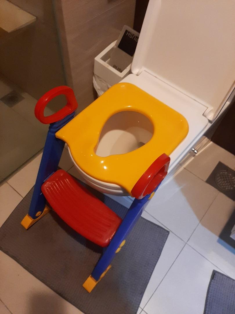 Kid toilet seat step ladder / potty training seat, Babies & Kids
