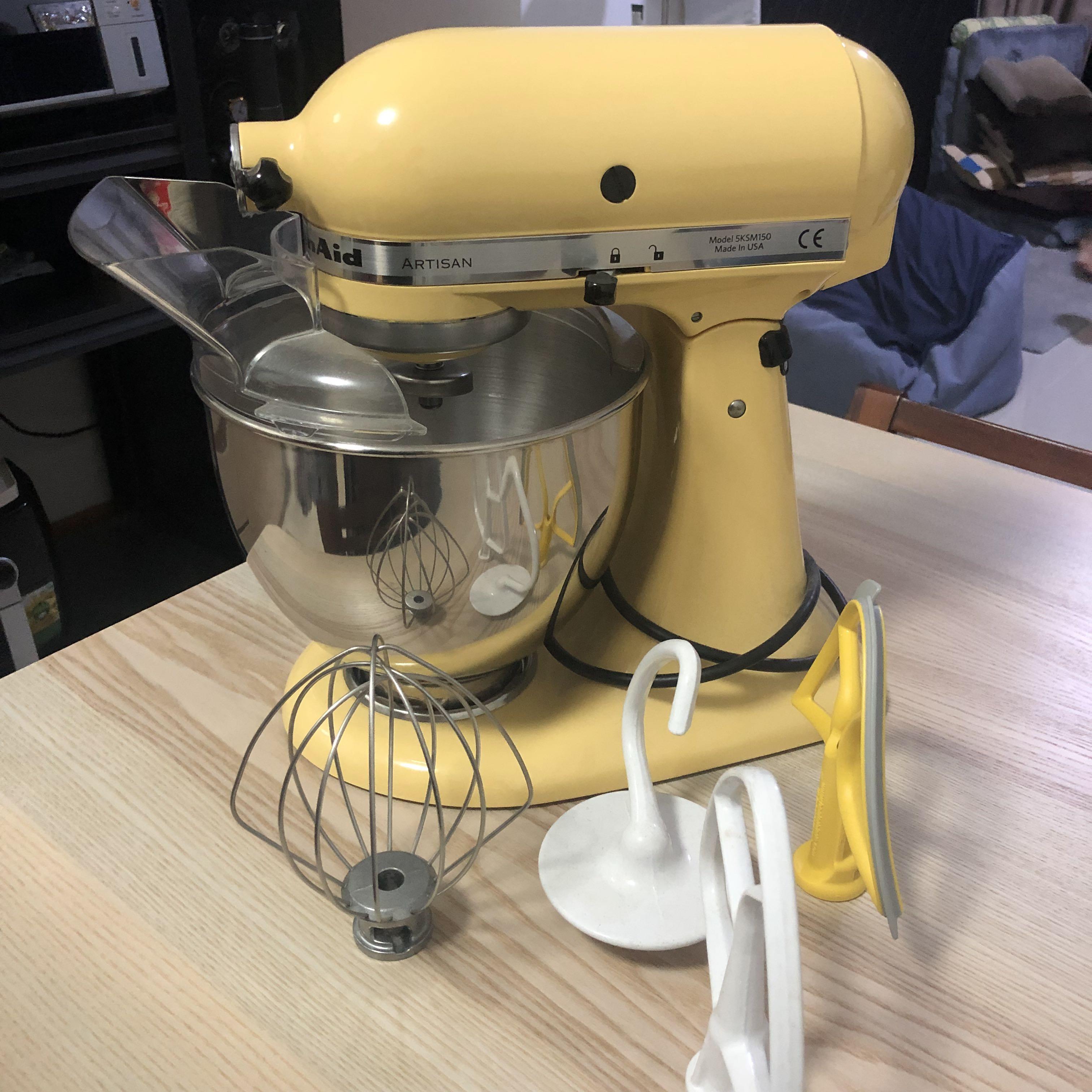 yellow kitchenaid hand mixer