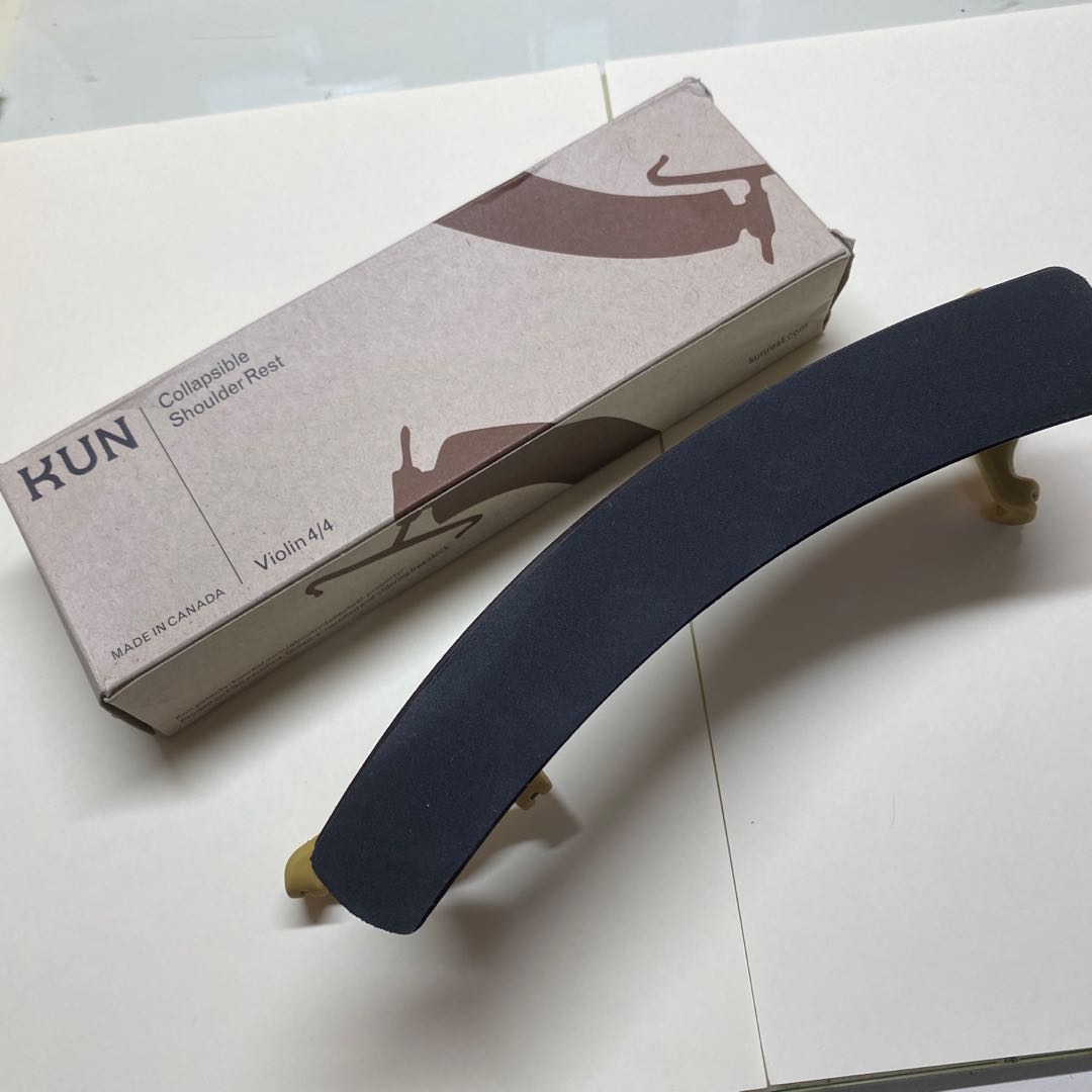 KUN Collapsible Violin Shoulder Rest 4/4 with Extra Long Leg, Hobbies