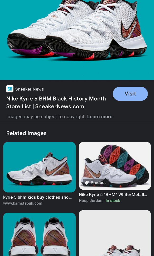 Kyrie 5 hot sale bhm kids