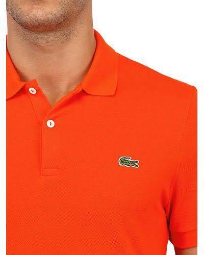 Lacoste L1230 Short Sleeve Polo Shirt Orange