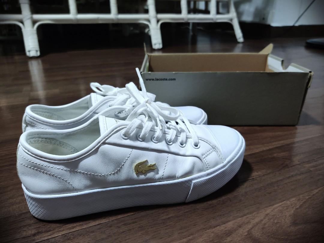 Gold outlet lacoste shoes