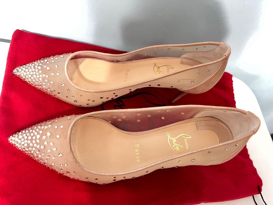 Christian louboutin on sale follies strass flats