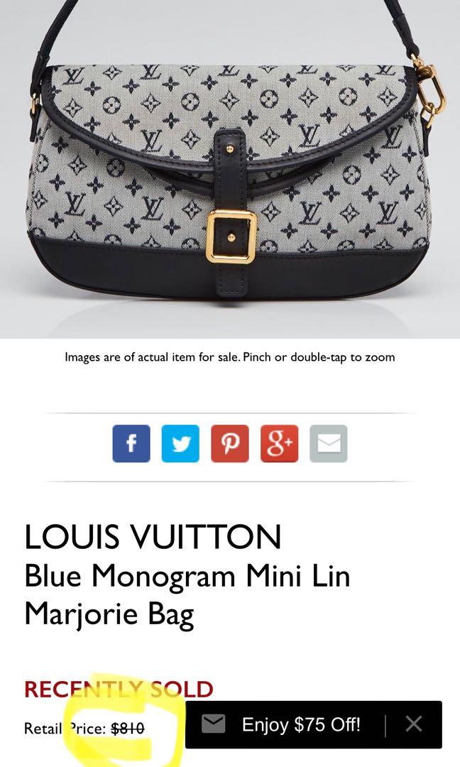 Sold at Auction: Louis Vuitton, Louis Vuitton Beige/Navy Mini Lin
