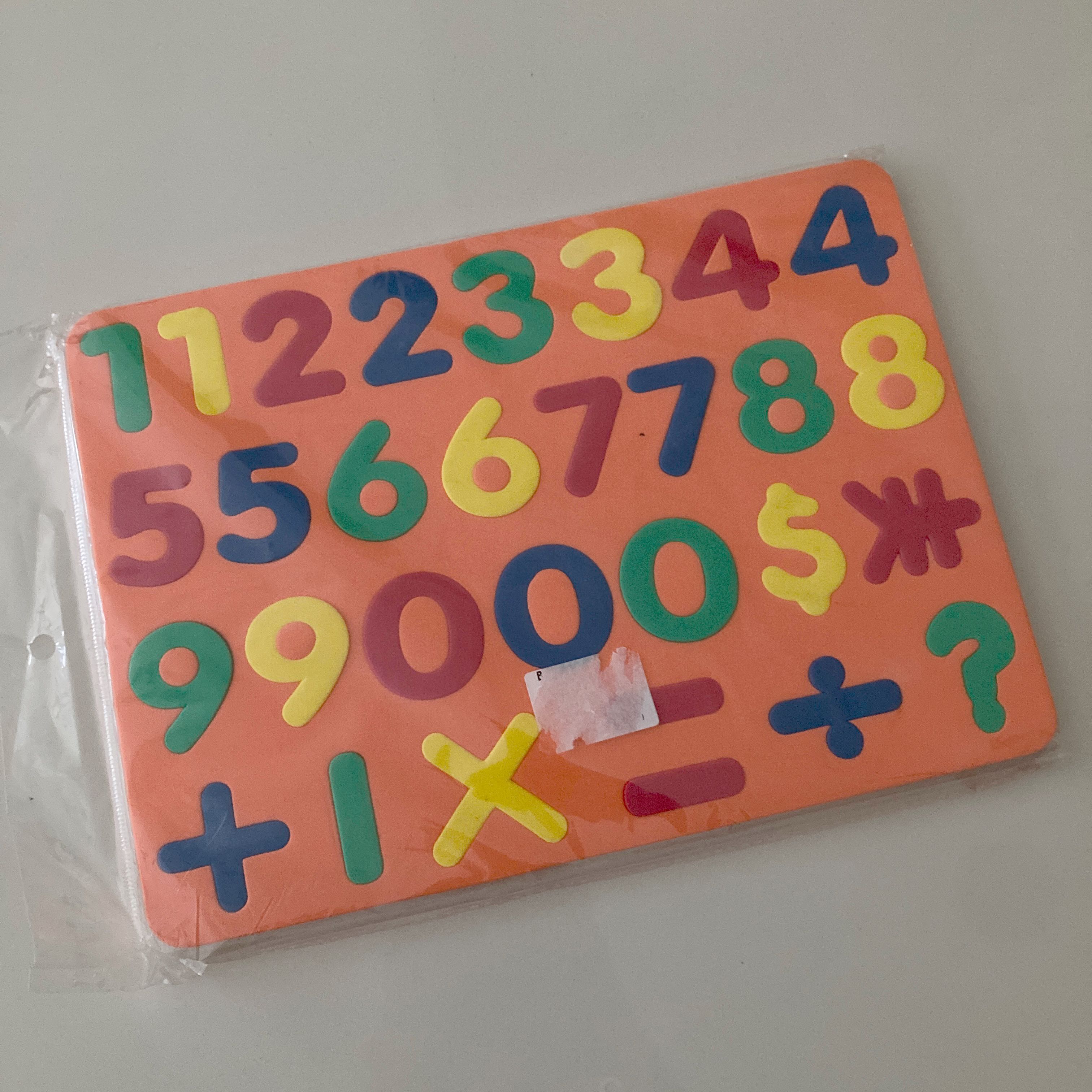 Magnetic foam numbers, Hobbies & Toys, Toys & Games on Carousell