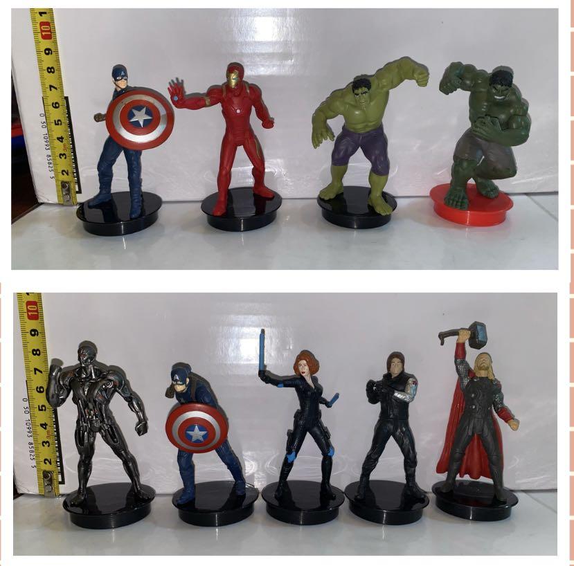 Marvel Captain Marvel Movie Cake topper Cup Lid figures set of 5