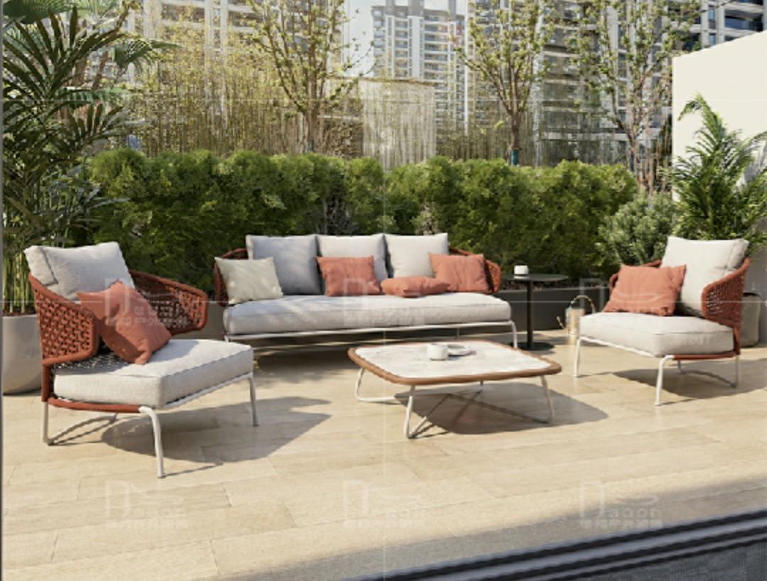 Modern simple outdoor sofa sunscreen waterproof outdoor openair villa