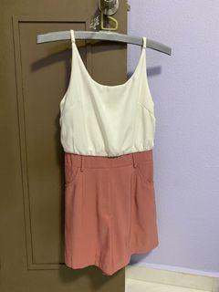 Montifs White & pink romper
