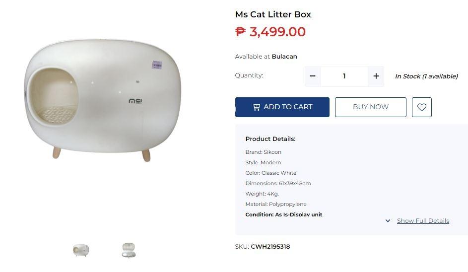 Ms Cat Litter Box, Pet Supplies, Homes & Other Pet Accessories on Carousell