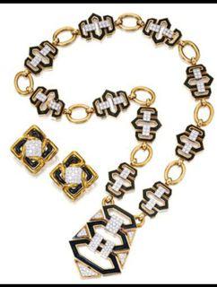 Necklace and earrings