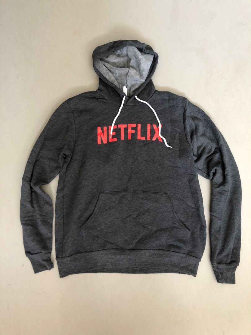 Netflix authentic grey cotton hoodie